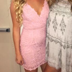 Pale Pink Lace Dress